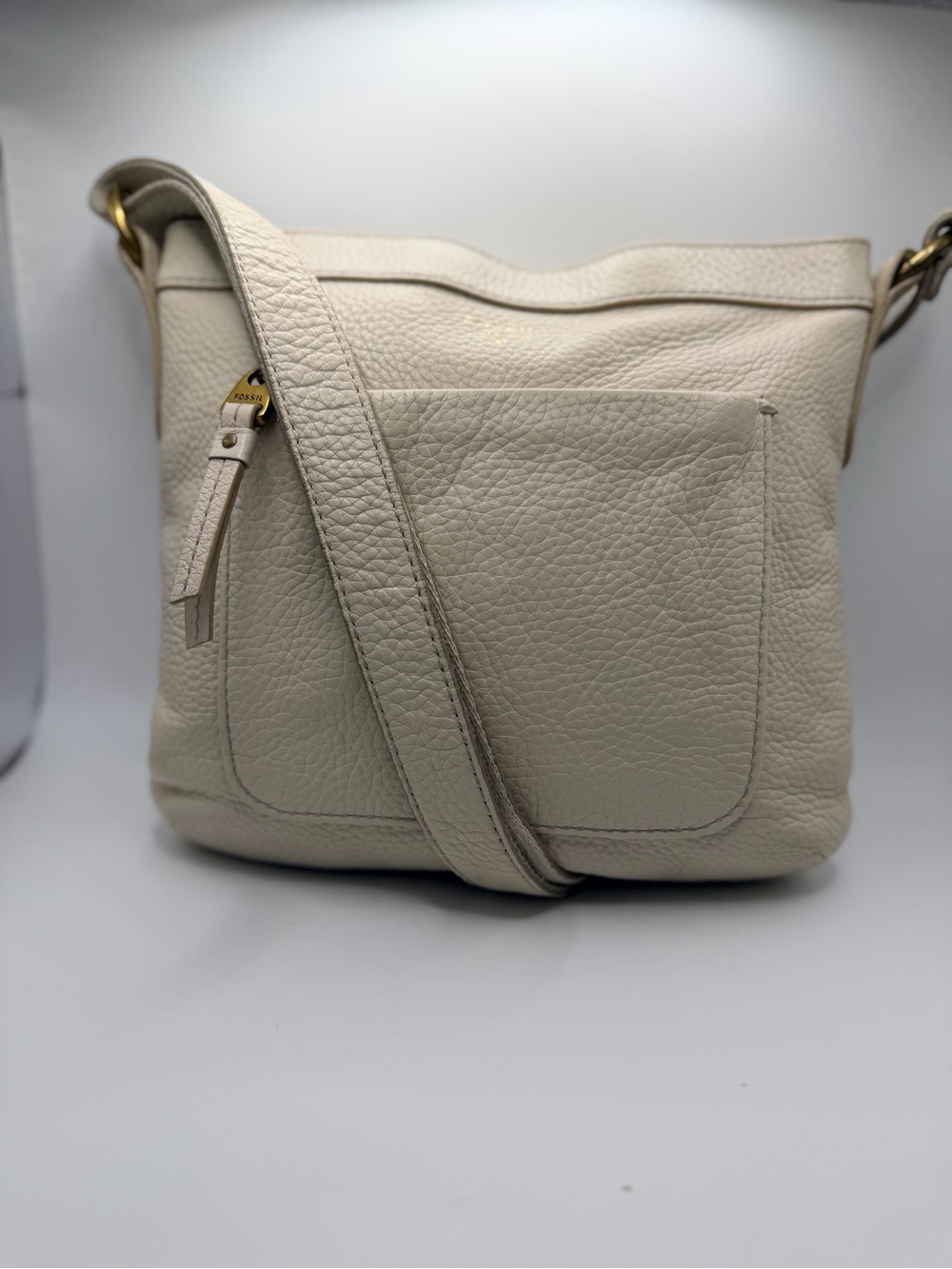 Fossil pebbled leather crossbody
